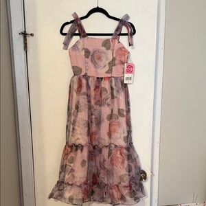 Rare Editions Pink Floral Kids Dress